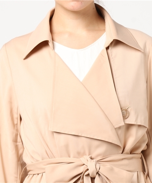 Honeys（ハニーズ）の「テロンチコート（トレンチコート・レディース・ネイビー/ベージュ/ライトベージュ/アイボリー/カーキ/ピンク・M/L）」の10枚目の写真