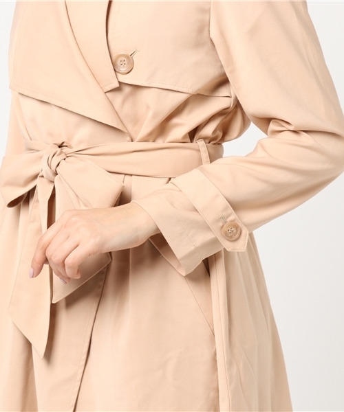 Honeys（ハニーズ）の「テロンチコート（トレンチコート・レディース・ネイビー/ベージュ/ライトベージュ/アイボリー/カーキ/ピンク・M/L）」の11枚目の写真