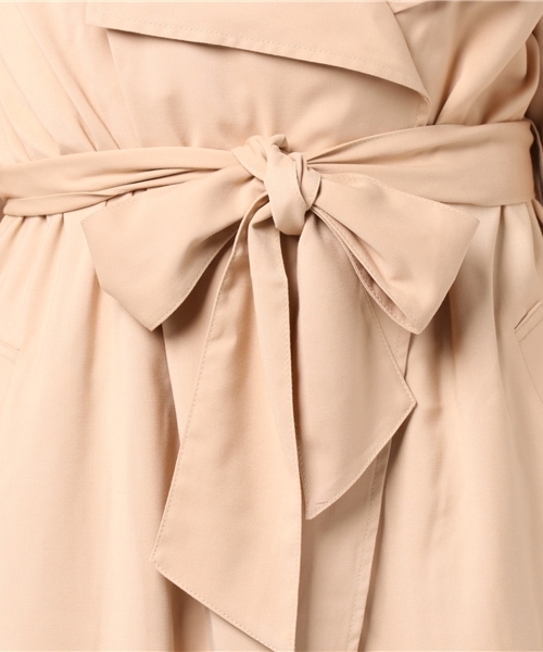 Honeys（ハニーズ）の「テロンチコート（トレンチコート・レディース・ネイビー/ベージュ/ライトベージュ/アイボリー/カーキ/ピンク・M/L）」の13枚目の写真