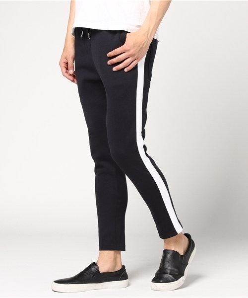 WEGO(ウィゴー)の「WEGO/ポンチサイドラインパンツ(その他パンツ・メンズ・ネイビー/ブラック/杢グレー・MEDIUM/LARGE)」の3枚目の写真