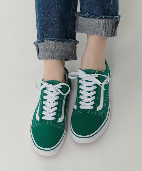 VANS（バンズ）の「VANS OLD SKOOL〈バンズ〉（スニーカー・レディース・イエロー/ケリー・6/4h/5）」の9枚目の写真