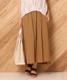 un dix cors | パウダーサテンマキシスカート(スカート)