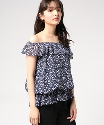 PUNYUS | ノースリ花柄オフショルブラウス(シャツ/ブラウス)