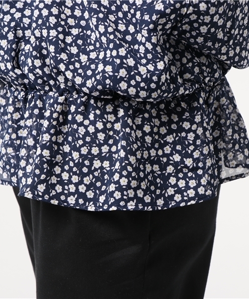 PUNYUS（プニュズ）の「ノースリ花柄オフショルブラウス（シャツ/ブラウス・レディース・ネイビー/グリーン/レッド・4/1/2/3）」の9枚目の写真