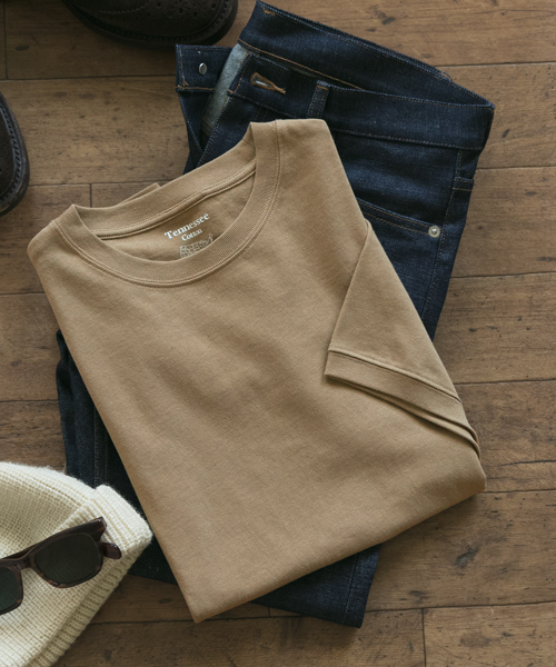 URBAN RESEARCH DOORS（アーバンリサーチドアーズ）の「テネシーコットン 半袖Tシャツ（Tシャツ/カットソー・メンズ・ブラック系その他/ベージュ/ホワイト/ボルドー・40/38）」の4枚目の写真