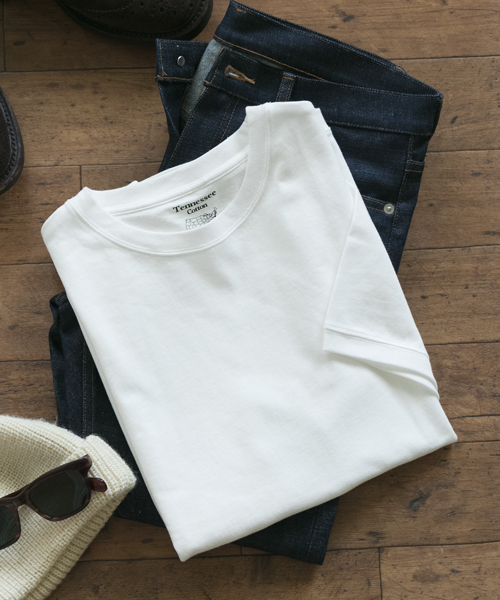 URBAN RESEARCH DOORS（アーバンリサーチドアーズ）の「テネシーコットン 半袖Tシャツ（Tシャツ/カットソー・メンズ・ブラック系その他/ベージュ/ホワイト/ボルドー・40/38）」の2枚目の写真