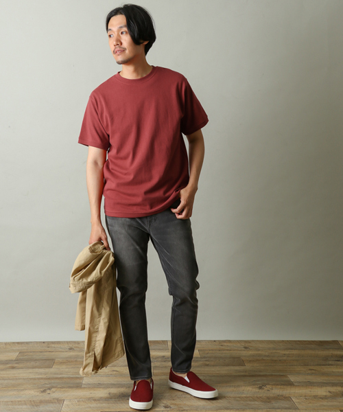 URBAN RESEARCH DOORS（アーバンリサーチドアーズ）の「テネシーコットン 半袖Tシャツ（Tシャツ/カットソー・メンズ・ブラック系その他/ベージュ/ホワイト/ボルドー・40/38）」の8枚目の写真