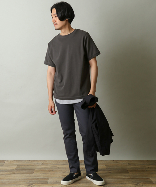 URBAN RESEARCH DOORS（アーバンリサーチドアーズ）の「テネシーコットン 半袖Tシャツ（Tシャツ/カットソー・メンズ・ブラック系その他/ベージュ/ホワイト/ボルドー・40/38）」の16枚目の写真