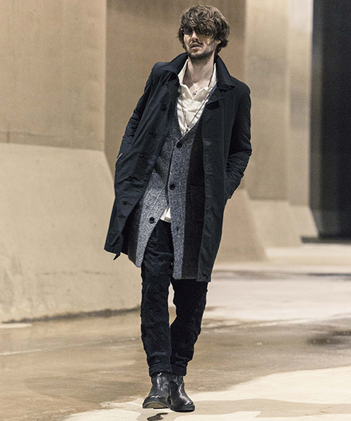 NO ID.(ノーアイディ)の「mj4927 - WAX-CNクロスステンカラーコート(ステンカラーコート・メンズ・ベージュ/ブラック/カーキ・3/1/2)」の8枚目の写真