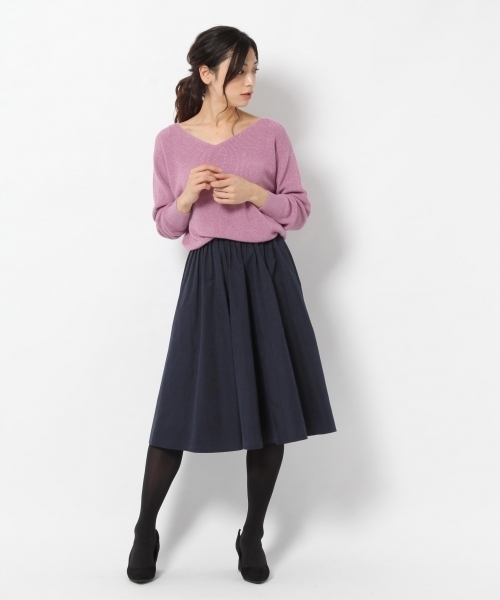 laboratory work(ラボラトリーワーク)の「ラメアンゴラ混畔Vプルオーバー(ニット/セーター・レディース・ライトグレー/ラベンダー/ブラウン系その他/ブルー系その他・MEDIUM)」の15枚目の写真