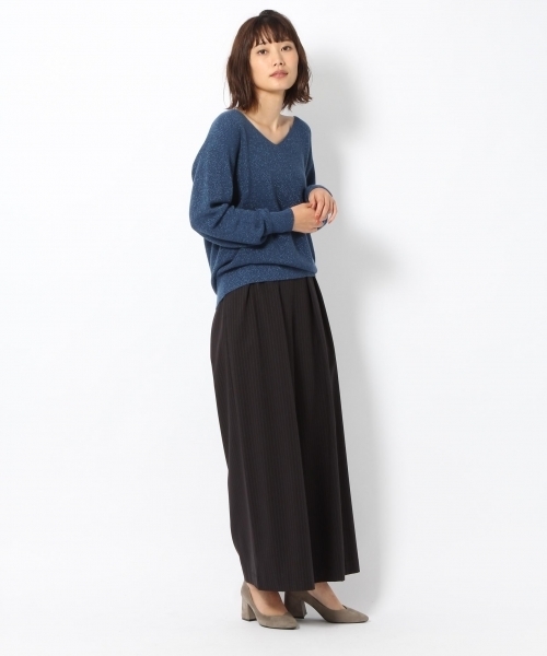 laboratory work(ラボラトリーワーク)の「ラメアンゴラ混畔Vプルオーバー(ニット/セーター・レディース・ライトグレー/ラベンダー/ブラウン系その他/ブルー系その他・MEDIUM)」の17枚目の写真