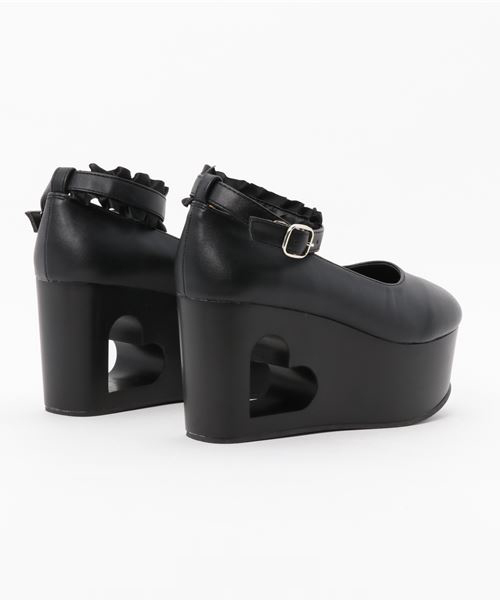 WEGO(ウィゴー)の「WEGO/くり抜きフリルパンプス(パンプス・レディース・ホワイト/ブラック/ピンク・MEDIUM/LARGE)」の10枚目の写真