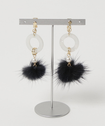 natural couture | ミンクファー×いろいろパーツイヤリング(イヤリング)