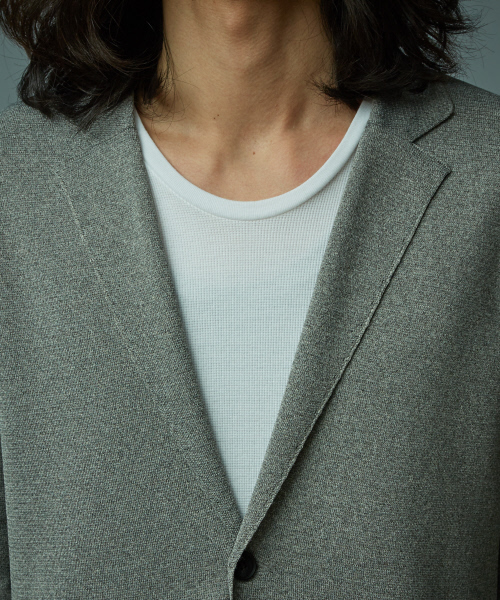 5351 POUR LES HOMMES（ゴーサンゴーイチプールオム）の「ニットライトジャケット（テーラードジャケット・メンズ・ブラック/グレー・44/46/48）」の12枚目の写真