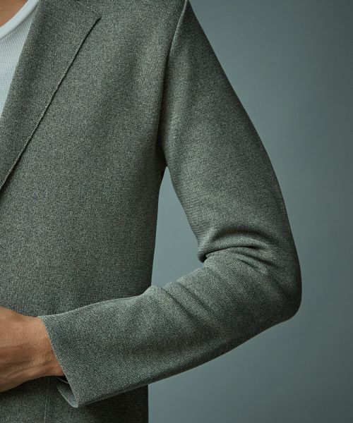 5351 POUR LES HOMMES（ゴーサンゴーイチプールオム）の「ニットライトジャケット（テーラードジャケット・メンズ・ブラック/グレー・44/46/48）」の13枚目の写真