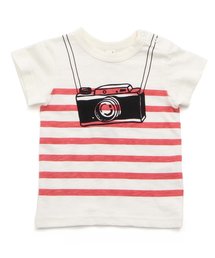 apres les cours | ボーダーカメラTシャツ(Tシャツ/カットソー)