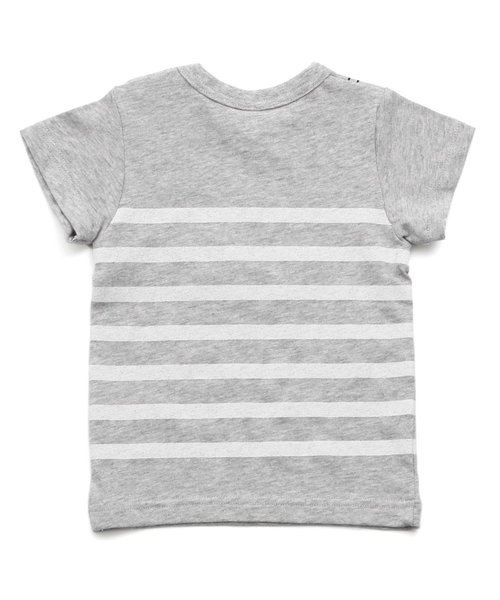 apres les cours(アプレレクール)の「ボーダーカメラTシャツ(Tシャツ/カットソー・キッズ・ターコイズブルー/グレー/オフホワイト・80/130/140/120/110/100/90)」の4枚目の写真