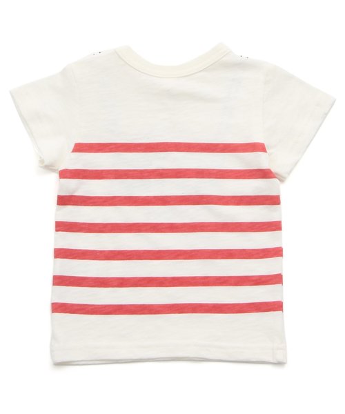 apres les cours(アプレレクール)の「ボーダーカメラTシャツ(Tシャツ/カットソー・キッズ・ターコイズブルー/グレー/オフホワイト・80/130/140/120/110/100/90)」の5枚目の写真