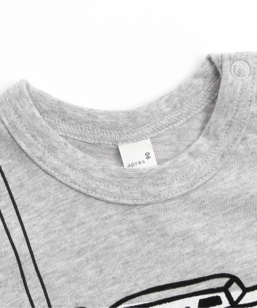 apres les cours(アプレレクール)の「ボーダーカメラTシャツ(Tシャツ/カットソー・キッズ・ターコイズブルー/グレー/オフホワイト・80/130/140/120/110/100/90)」の7枚目の写真