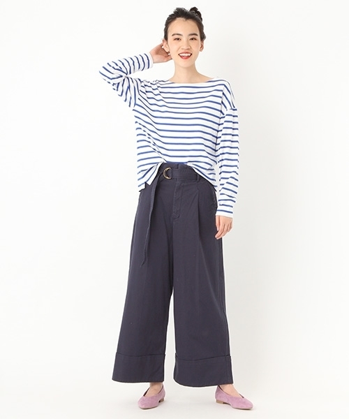 niko and...（ニコアンド）の「バルドマンコットンテンセルワイドパンツ（その他パンツ・レディース・ベージュ/ネイビー/ブラウン/カーキ・4/3）」の16枚目の写真