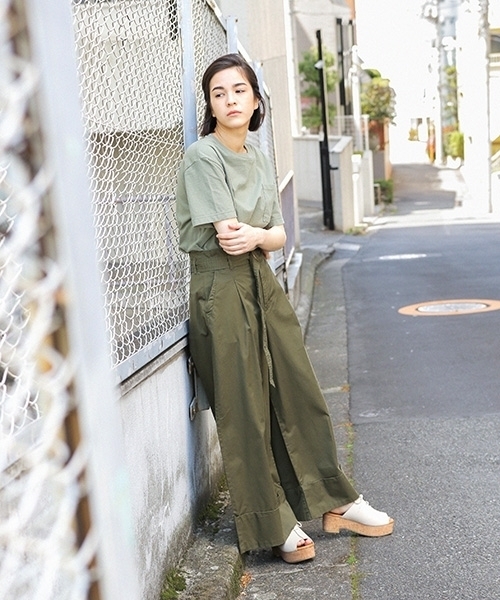 niko and...（ニコアンド）の「バルドマンコットンテンセルワイドパンツ（その他パンツ・レディース・ベージュ/ネイビー/ブラウン/カーキ・4/3）」の21枚目の写真