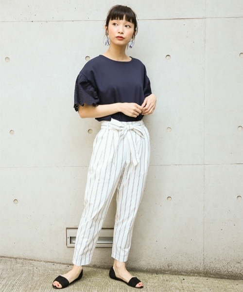 LOWRYS FARM（ローリーズファーム）の「リボンテーパードパンツ　794778（その他パンツ・レディース・ブラック系その他/ブラック/ブルー/ブラウン/ブルー系その他・MEDIUM/LARGE）」の16枚目の写真