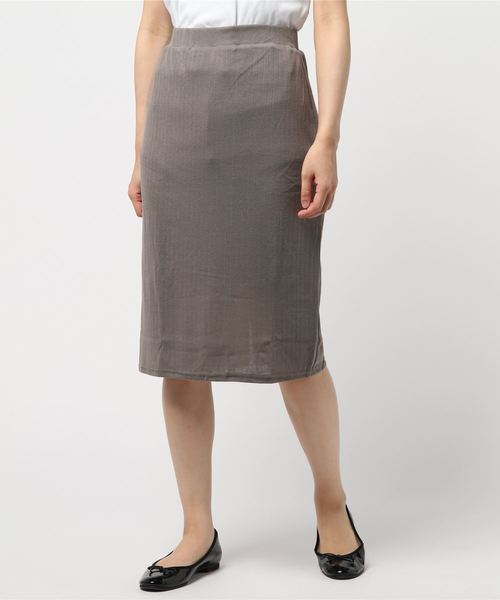 KOBE LETTUCE（コウベレタス）の「［リブカットソー］ウエストゴム☆タイトスカート＊カジュアル/レディース/ボトムス/ロング丈/ミディアム丈[M2170]神戸レタス（スカート・レディース・ピンク/モカ/ネイビー/ブラック/グリーン/ピンク系その他2/ブラウン系その他2/グリーン系その他2/ブルー系その他2/ブラック系その他2・FREE）」の14枚目の写真