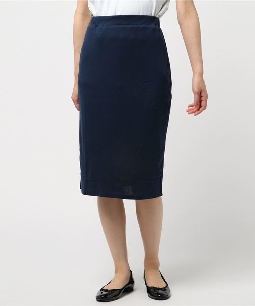 KOBE LETTUCE（コウベレタス）の「［リブカットソー］ウエストゴム☆タイトスカート＊カジュアル/レディース/ボトムス/ロング丈/ミディアム丈[M2170]神戸レタス（スカート・レディース・ピンク/モカ/ネイビー/ブラック/グリーン/ピンク系その他2/ブラウン系その他2/グリーン系その他2/ブルー系その他2/ブラック系その他2・FREE）」の7枚目の写真