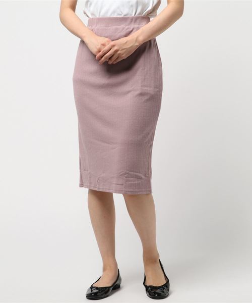 KOBE LETTUCE（コウベレタス）の「［リブカットソー］ウエストゴム☆タイトスカート＊カジュアル/レディース/ボトムス/ロング丈/ミディアム丈[M2170]神戸レタス（スカート・レディース・ピンク/モカ/ネイビー/ブラック/グリーン/ピンク系その他2/ブラウン系その他2/グリーン系その他2/ブルー系その他2/ブラック系その他2・FREE）」の9枚目の写真