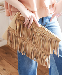 Luz Llena | [2way]フリンジクラッチバッグ(クラッチバッグ)