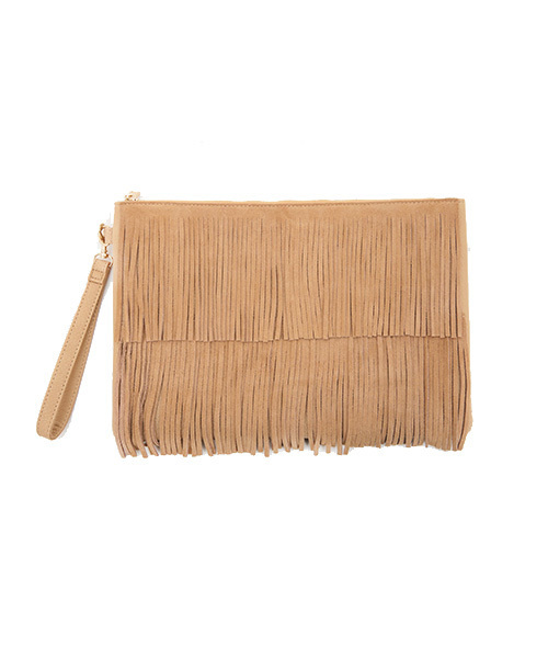 Luz Llena（ラズレナ）の「[2way]フリンジクラッチバッグ（クラッチバッグ・レディース・ベージュ・ﾌﾘ-）」の3枚目の写真