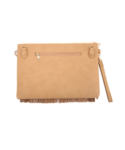 Luz Llena（ラズレナ）の「[2way]フリンジクラッチバッグ（クラッチバッグ・レディース・ベージュ・ﾌﾘ-）」の4枚目の写真
