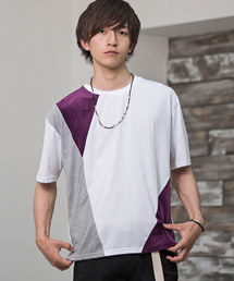 MinoriTY | Ｔシャツ/ベロア切替(Tシャツ/カットソー)