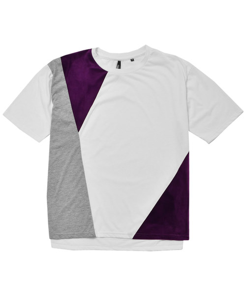 MinoriTY（マイノリティ）の「Ｔシャツ/ベロア切替（Tシャツ/カットソー・メンズ・ホワイト/ブラック/グレー/ホワイト系その他・M/L/XL）」の11枚目の写真