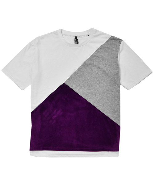 MinoriTY（マイノリティ）の「Ｔシャツ/ベロア切替（Tシャツ/カットソー・メンズ・ホワイト/ブラック/グレー/ホワイト系その他・M/L/XL）」の12枚目の写真