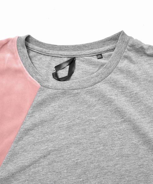 MinoriTY（マイノリティ）の「Ｔシャツ/ベロア切替（Tシャツ/カットソー・メンズ・ホワイト/ブラック/グレー/ホワイト系その他・M/L/XL）」の15枚目の写真