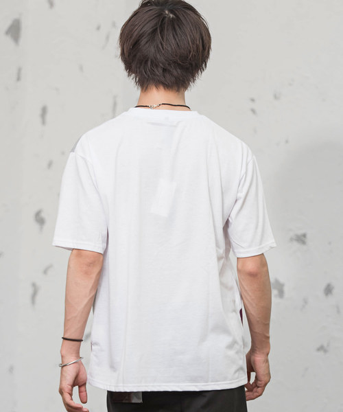 MinoriTY（マイノリティ）の「Ｔシャツ/ベロア切替（Tシャツ/カットソー・メンズ・ホワイト/ブラック/グレー/ホワイト系その他・M/L/XL）」の10枚目の写真