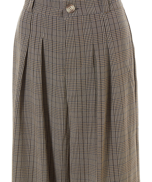 fifth（フィフス）の「ツータックチェックワイドパンツ（その他パンツ・レディース・ブラウン/グレー・MEDIUM）」の6枚目の写真