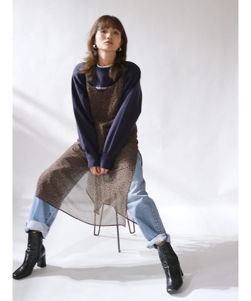 Ungrid(アングリッド)の「レオパードシアーキャミワンピース(ワンピース・レディース・その他1・FREE)」の4枚目の写真