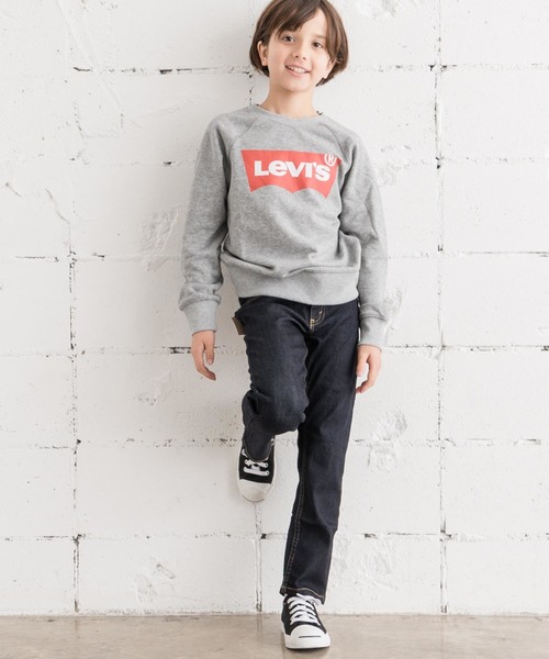 Levi's（リーバイス）の「LEVI'S(R)KIDS バットウィングロゴスウェットシャツ (身長130-150cm)（Tシャツ/カットソー・キッズ・グレー・SMALL/MEDIUM/LARGE）」の3枚目の写真