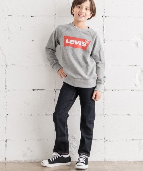 Levi's（リーバイス）の「LEVI'S(R)KIDS バットウィングロゴスウェットシャツ (身長130-150cm)（Tシャツ/カットソー・キッズ・グレー・SMALL/MEDIUM/LARGE）」の4枚目の写真