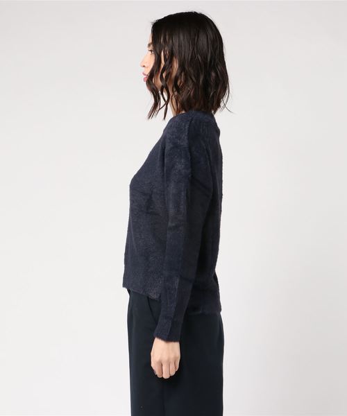 Petit Honfleur（プチオンフルール）の「フェザー編みニットプルオーバー（ニット/セーター・レディース・グレー/ネイビー/ラベンダー・M size/L size）」の4枚目の写真