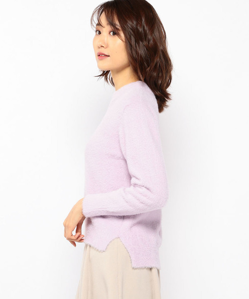 Petit Honfleur（プチオンフルール）の「フェザー編みニットプルオーバー（ニット/セーター・レディース・グレー/ネイビー/ラベンダー・M size/L size）」の9枚目の写真