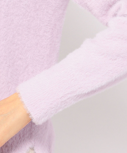 Petit Honfleur（プチオンフルール）の「フェザー編みニットプルオーバー（ニット/セーター・レディース・グレー/ネイビー/ラベンダー・M size/L size）」の11枚目の写真