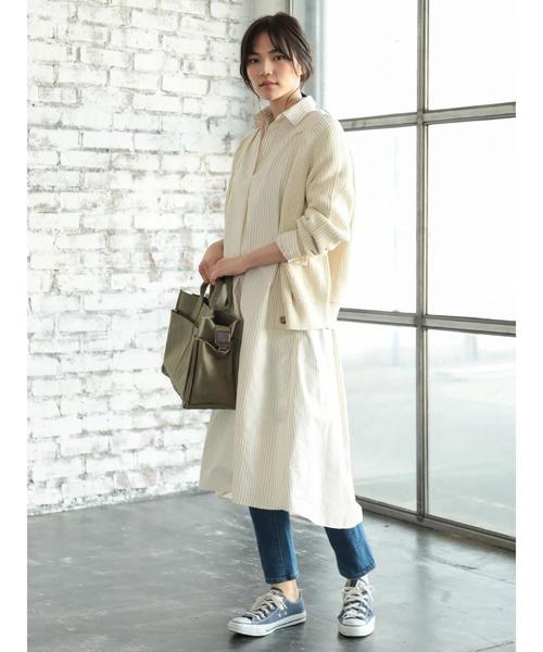 AMERICAN HOLIC(アメリカンホリック)の「スキッパーフレアワンピース*(ワンピース・レディース・ベージュ系その他/ブルー系その他4/ホワイト系その他5/イエロー系その他3・FREE)」の10枚目の写真