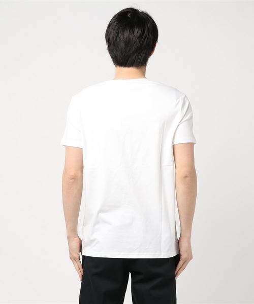Calvin Klein Jeans(カルヴァンクラインジーンズ)の「ニット ロゴ T シャツ(Tシャツ/カットソー・メンズ・ホワイト/ブルー・S/M/L/XL)」の4枚目の写真