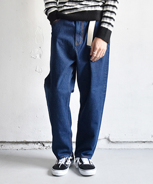 PairPair（ペアペア）の「ワイドテーパードデニムパンツ（デニムパンツ・メンズ・インディゴブルー・MEDIUM/LARGE）」の3枚目の写真