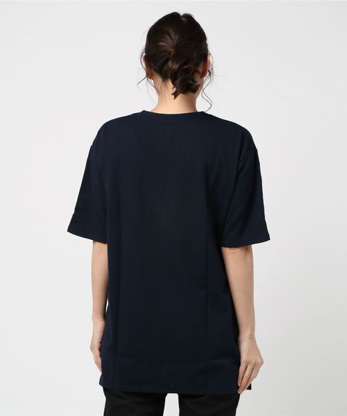 STYLEBLOCK（スタイルブロック）の「カットジャガードビッグシルエットTシャツ（Tシャツ/カットソー・レディース・カーキ/ネイビー/ホワイト/グレー・FREE）」の6枚目の写真