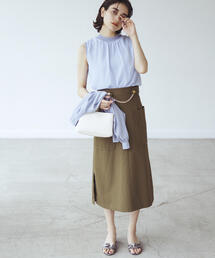 EMMEL REFINES | SMF コットンツイル フロントチェーンスカート(スカート)