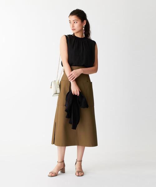EMMEL REFINES（エメルリファインズ）の「SMF コットンツイル フロントチェーンスカート（スカート・レディース・ベージュ/オフホワイト/オリーブ・S/M/XS）」の17枚目の写真